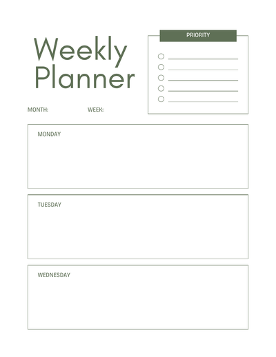 Weekly page one