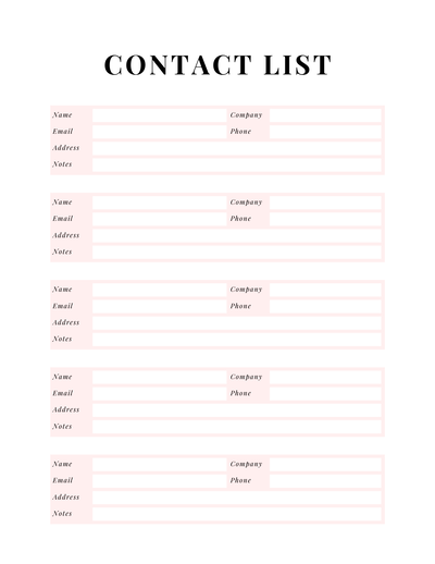 List page